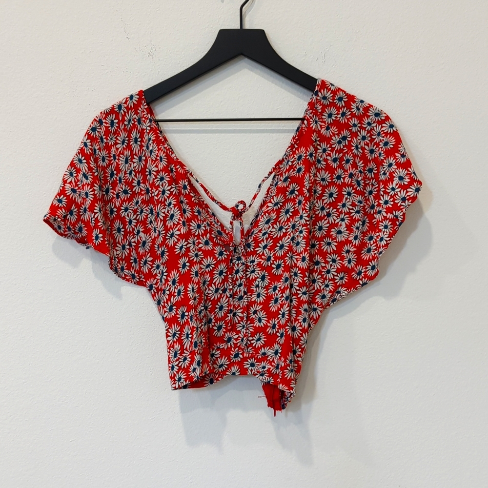 Zara Floral Crop Top Sz XS